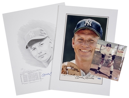 Mickey Mantle Signed Trio (3 Different) (PSA/DNA & UDA)